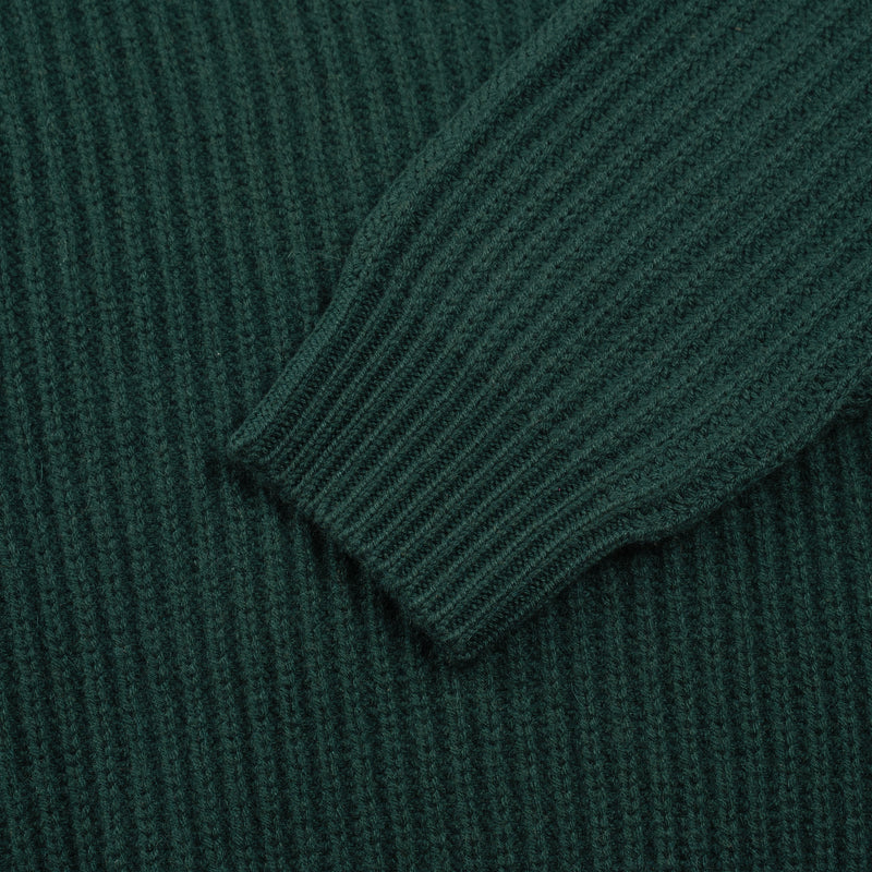 PURE CASHMERE FISHERMAN RIB 5G / FOREST