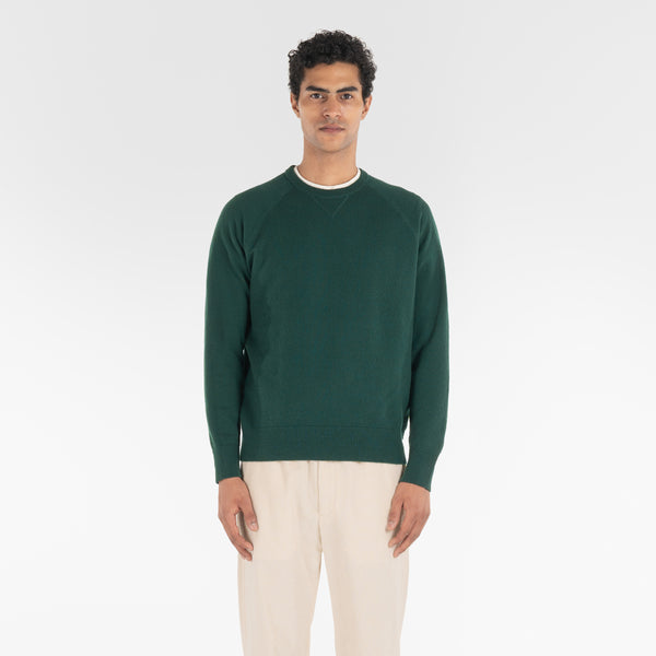 PURE CASHMERE FRENCH TERRY 12G / FOREST