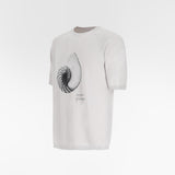MARIS INTARSIA WHOLEGARMENT TSHIRT / NAUTILUS