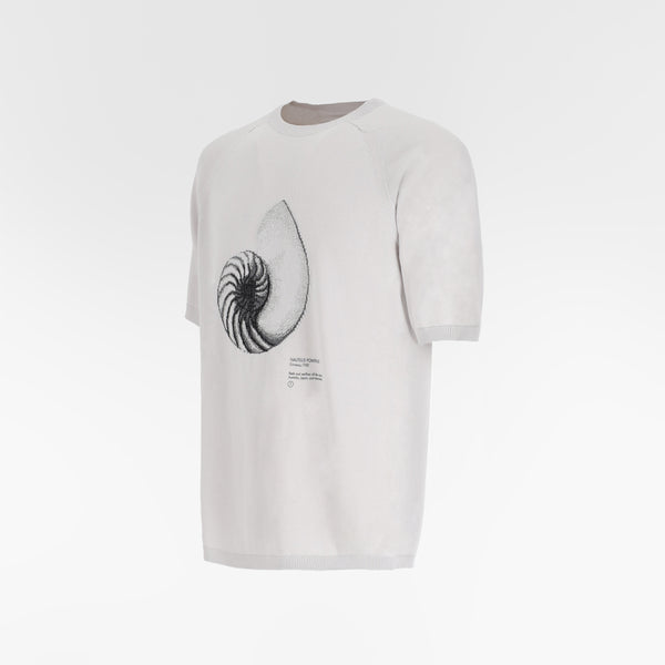 MARIS INTARSIA WHOLEGARMENT TSHIRT / NAUTILUS