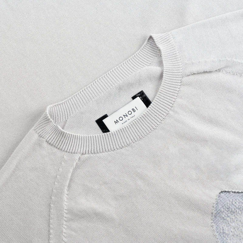 MARIS INTARSIA WHOLEGARMENT TSHIRT / NAUTILUS