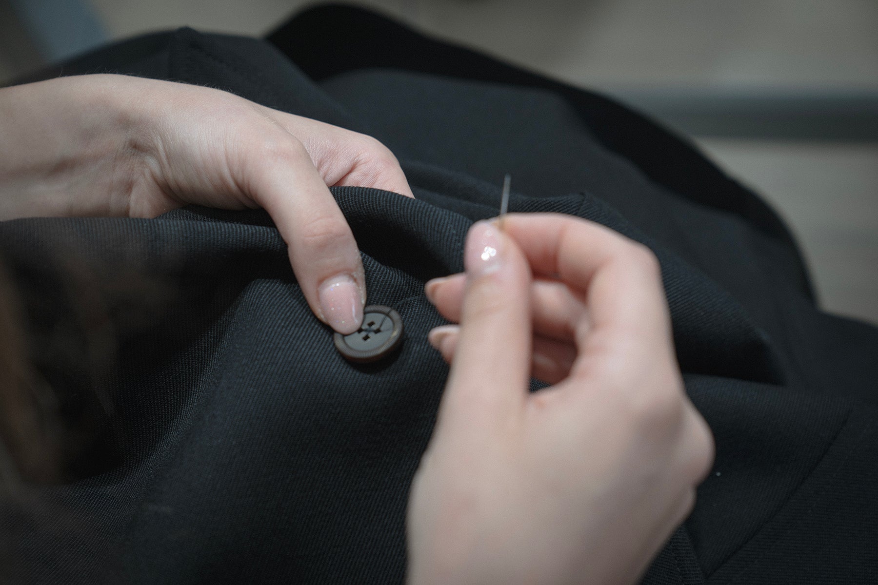 button detail of SUPER WOOL LONG COAT